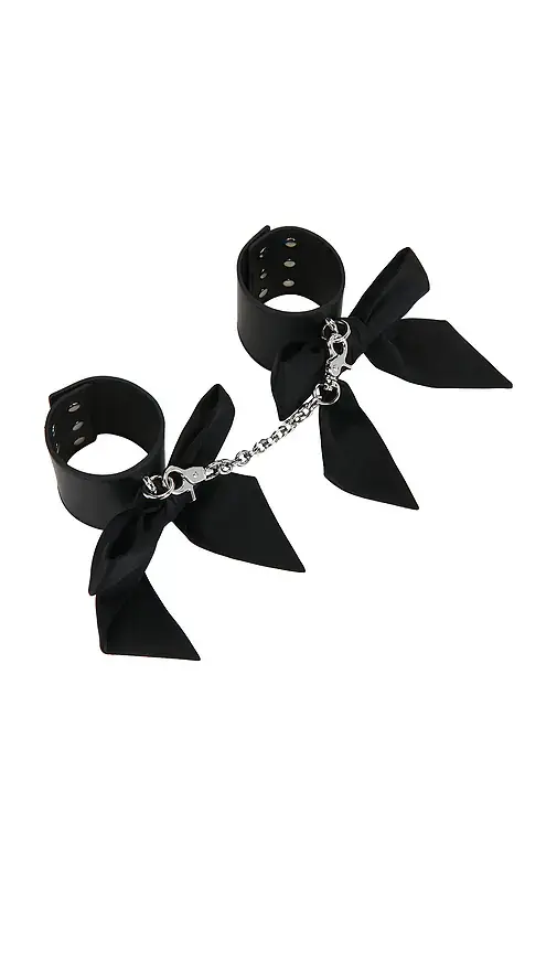 Fleur du Mal Leather Cuffs With Silk Bows | Image 1 Fleur du Mal Leather Cuffs With Silk Bows | Image 1