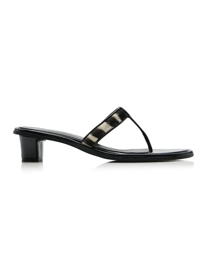Zebra-Print Calf Hair Sandals Zebra-Print Calf Hair Sandals