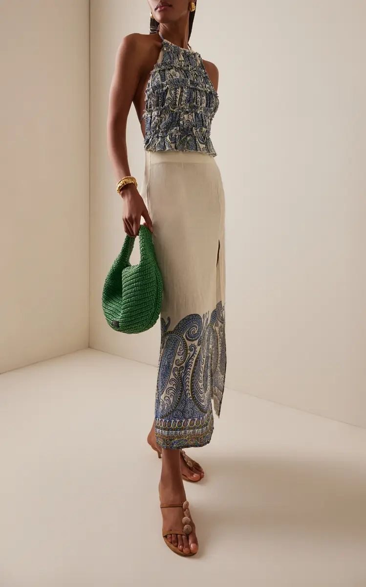 Boteh Arcadia Paisley Maxi Skirt W Split | Thumbnail 2 Boteh Arcadia Paisley Maxi Skirt W Split | Thumbnail 2