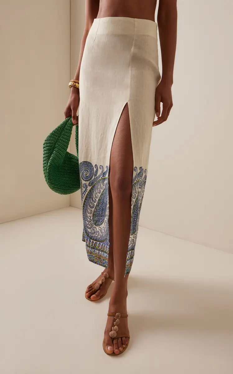 Boteh Arcadia Paisley Maxi Skirt W Split | Thumbnail 3 Boteh Arcadia Paisley Maxi Skirt W Split | Thumbnail 3