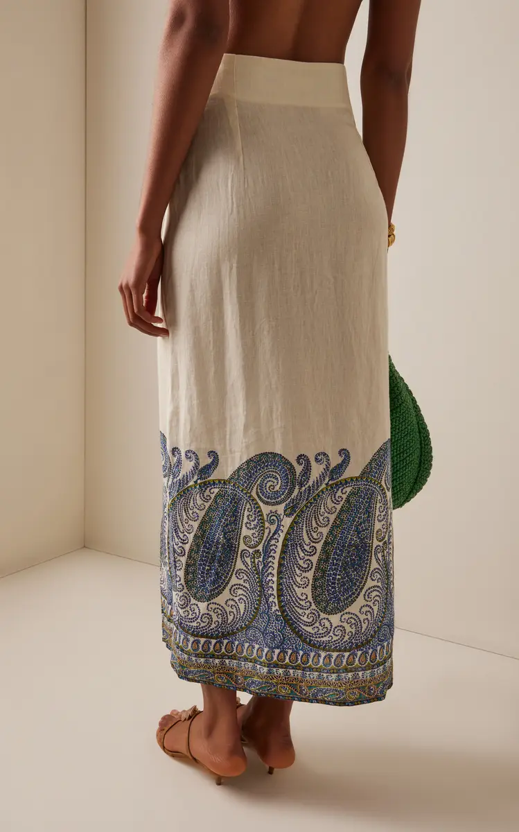 Boteh Arcadia Paisley Maxi Skirt W Split | Thumbnail 4 Boteh Arcadia Paisley Maxi Skirt W Split | Thumbnail 4