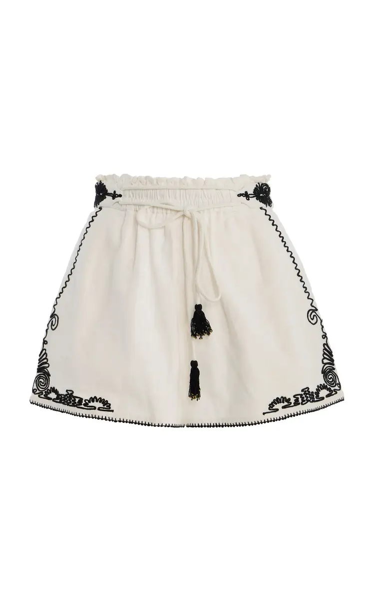 Ilio Nema Diana Dori-Embroidered Cotton Shorts | Thumbnail 6