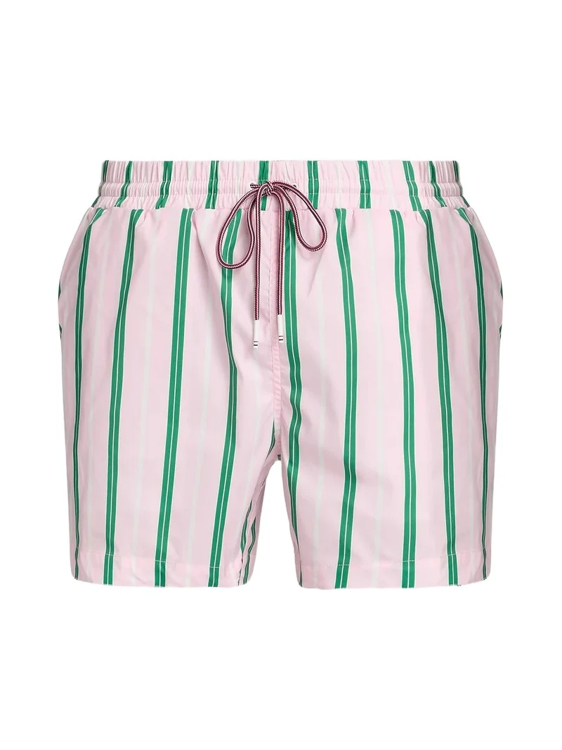 Thom Browne Men's Striped Drawstring Swim Shorts