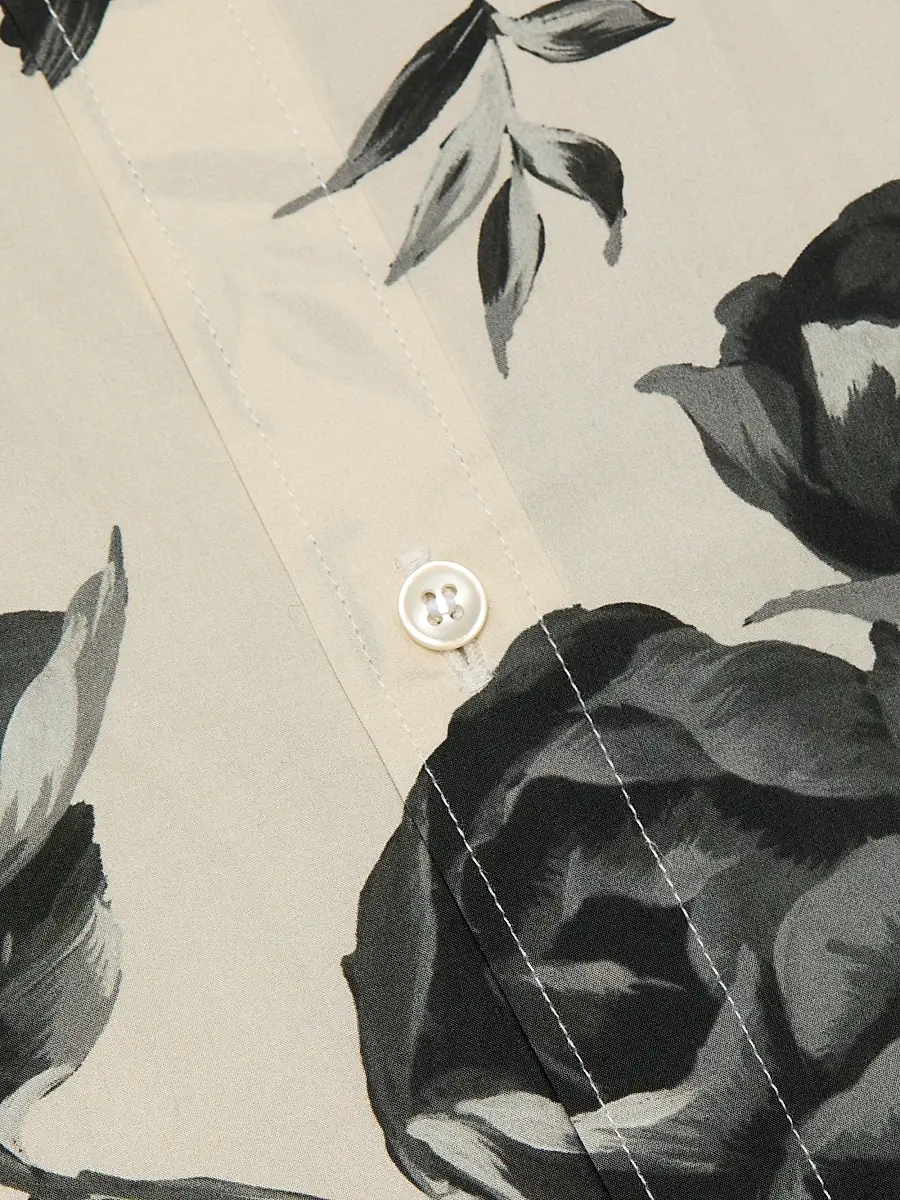 Dolce & Gabbana Men's Floral Cotton Button-Front Shirt | Thumbnail 7 Dolce & Gabbana Men's Floral Cotton Button-Front Shirt | Thumbnail 7