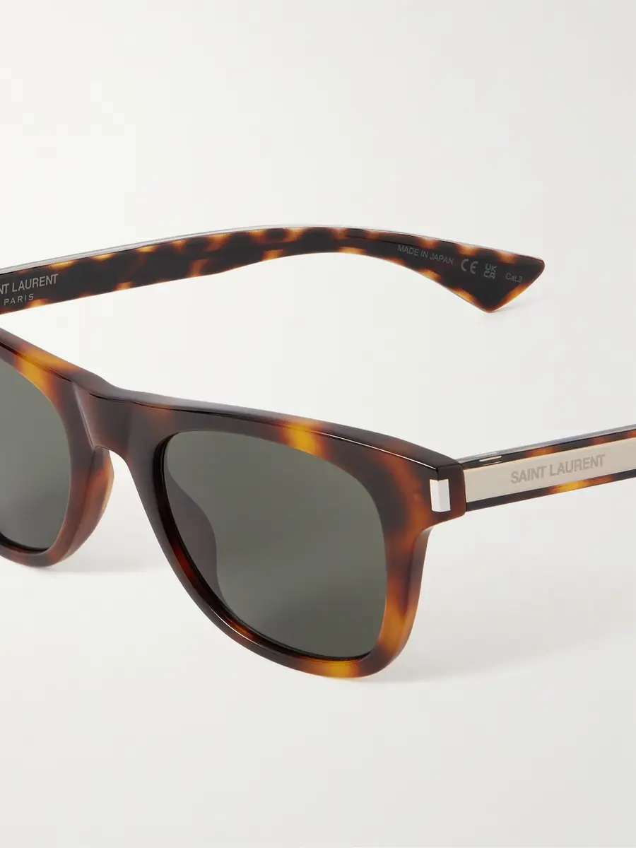 Saint Laurent Square-Frame Tortoiseshell Acetate Sunglasses - Men | Thumbnail 3 Saint Laurent Square-Frame Tortoiseshell Acetate Sunglasses - Men | Thumbnail 3