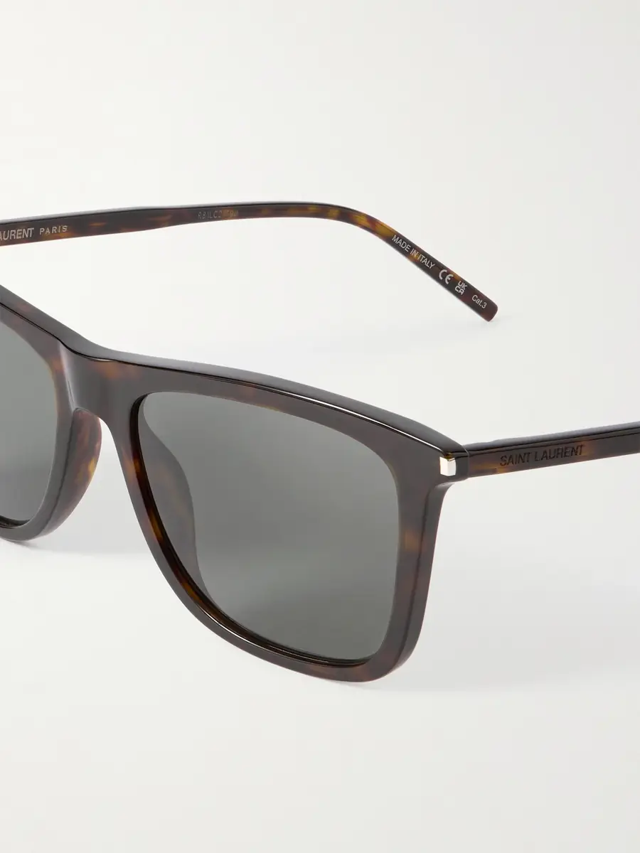 Saint Laurent Square-Frame Tortoiseshell Acetate Sunglasses - Men | Thumbnail 3 Saint Laurent Square-Frame Tortoiseshell Acetate Sunglasses - Men | Thumbnail 3