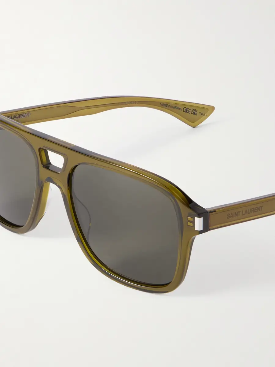 Saint Laurent Aviator-Style Silver-Tone and Acetate Sunglasses - Men | Thumbnail 3 Saint Laurent Aviator-Style Silver-Tone and Acetate Sunglasses - Men | Thumbnail 3