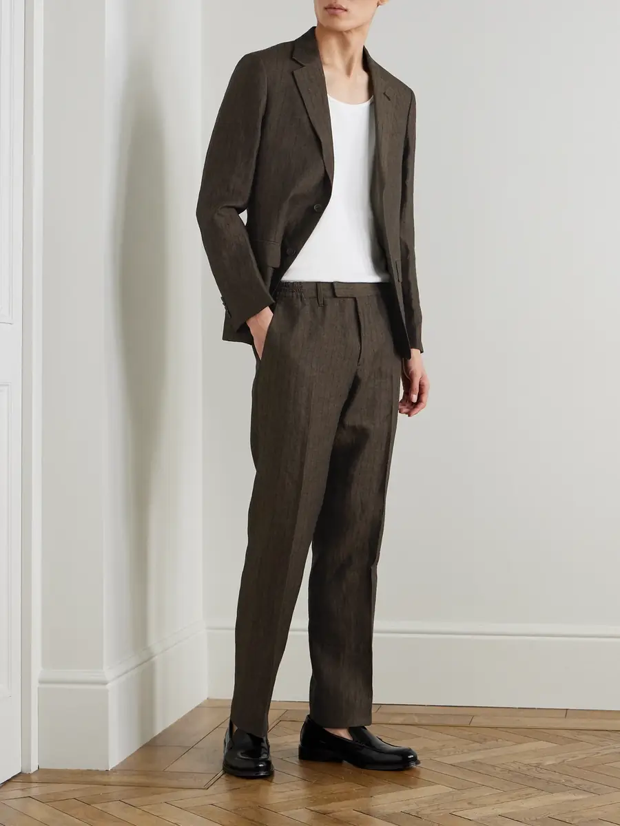 MR P. Straight-Leg Striped Linen Suit Trousers - Men | Thumbnail 2 MR P. Straight-Leg Striped Linen Suit Trousers - Men | Thumbnail 2