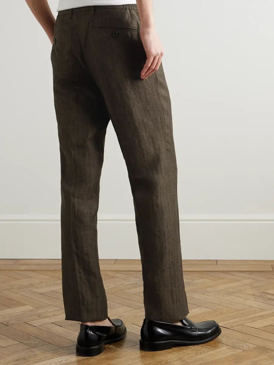 MR P. Straight-Leg Striped Linen Suit Trousers - Men | Thumbnail 4 MR P. Straight-Leg Striped Linen Suit Trousers - Men | Thumbnail 4