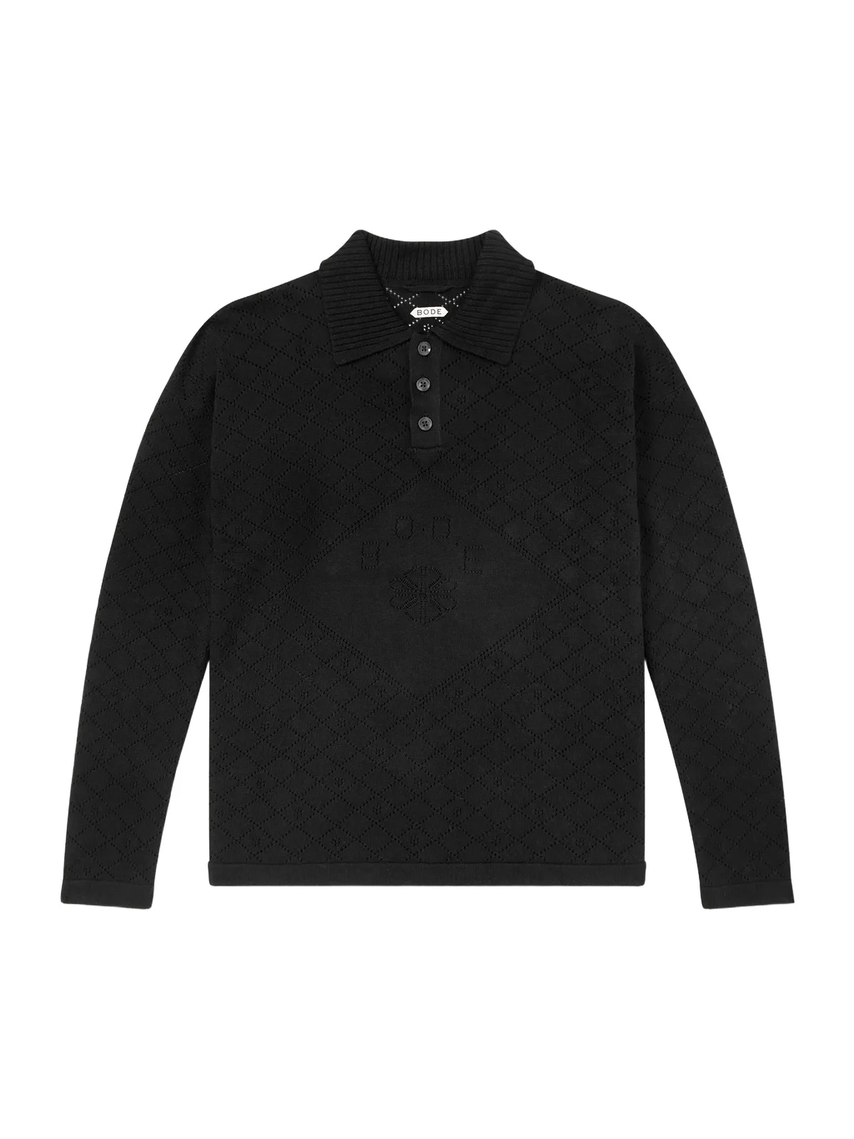 BODE Anisette Pointelle-Knit Cotton Polo Shirt - Men