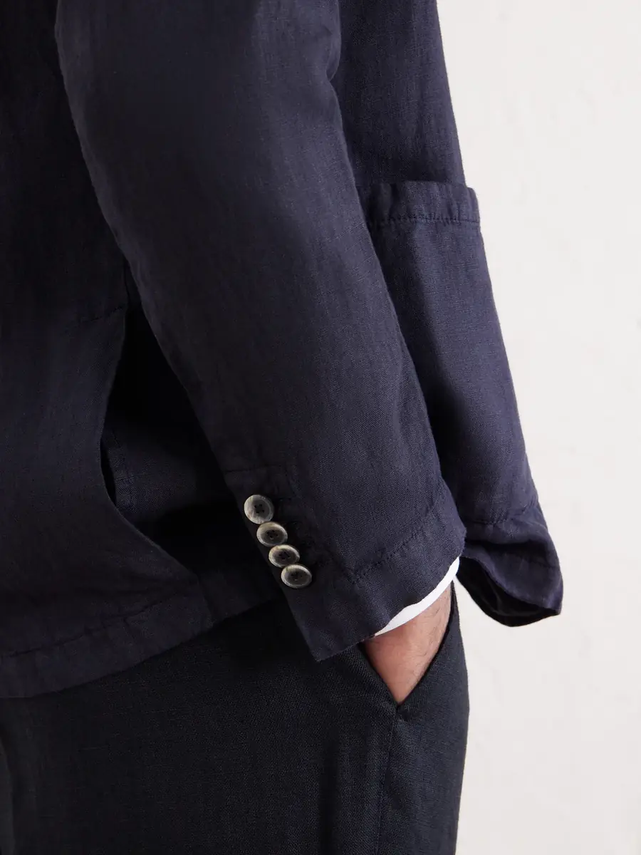 Altea Aaron Garment-Dyed Linen Blazer - Men | Thumbnail 5