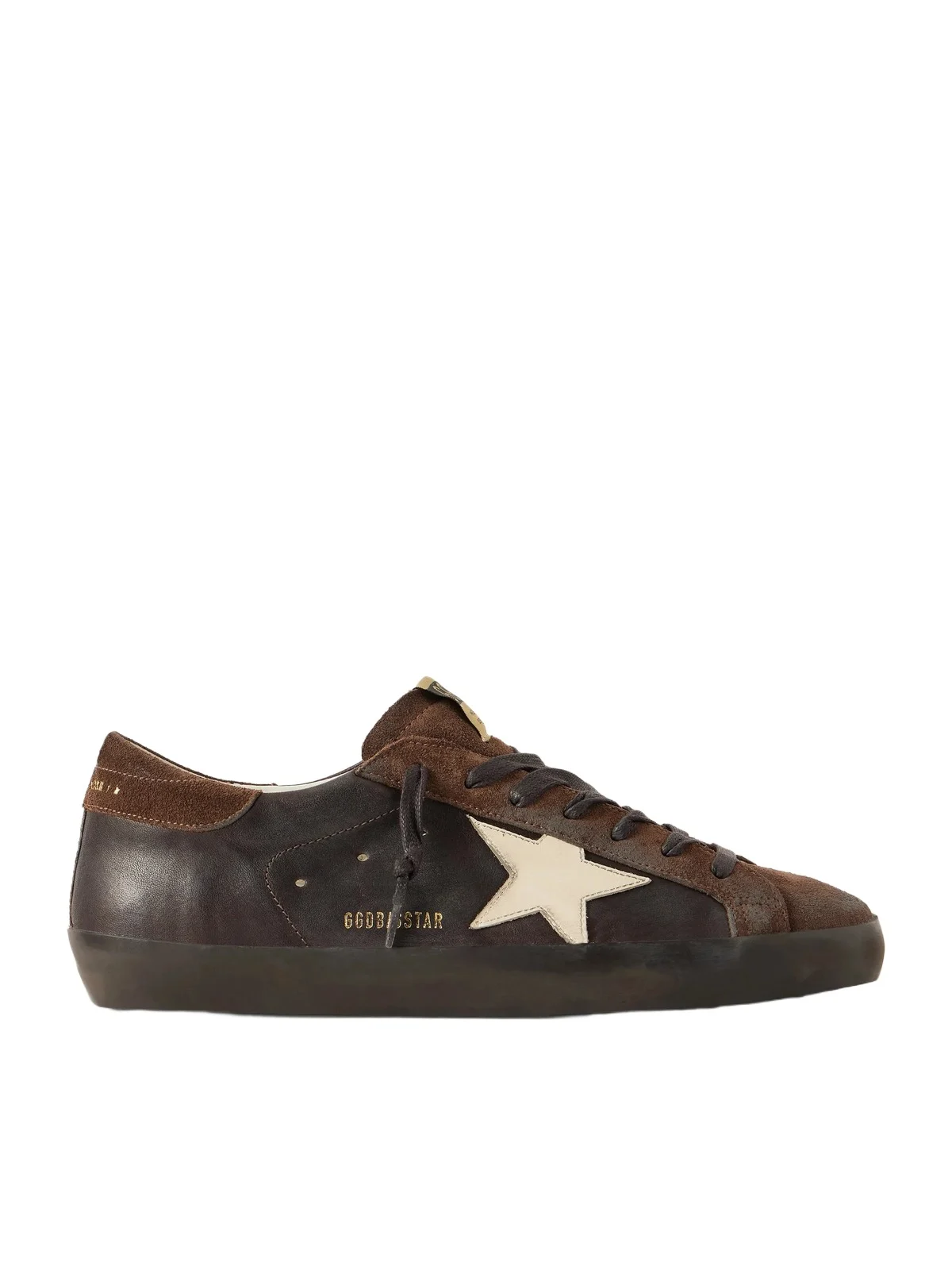 Super-Star Distressed Suede-Trimmed Leather Sneakers - Men Super-Star Distressed Suede-Trimmed Leather Sneakers - Men