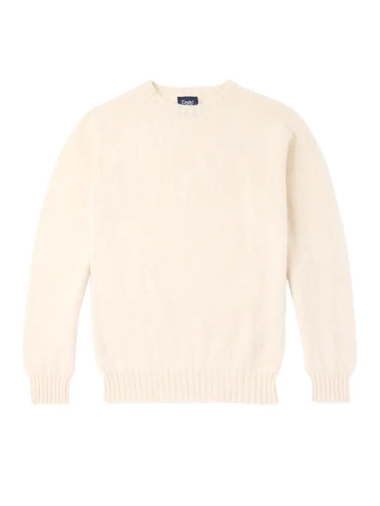 Drake's Brushed Shetland Wool Sweater - Men | Image 1 Drake's Brushed Shetland Wool Sweater - Men | Image 1
