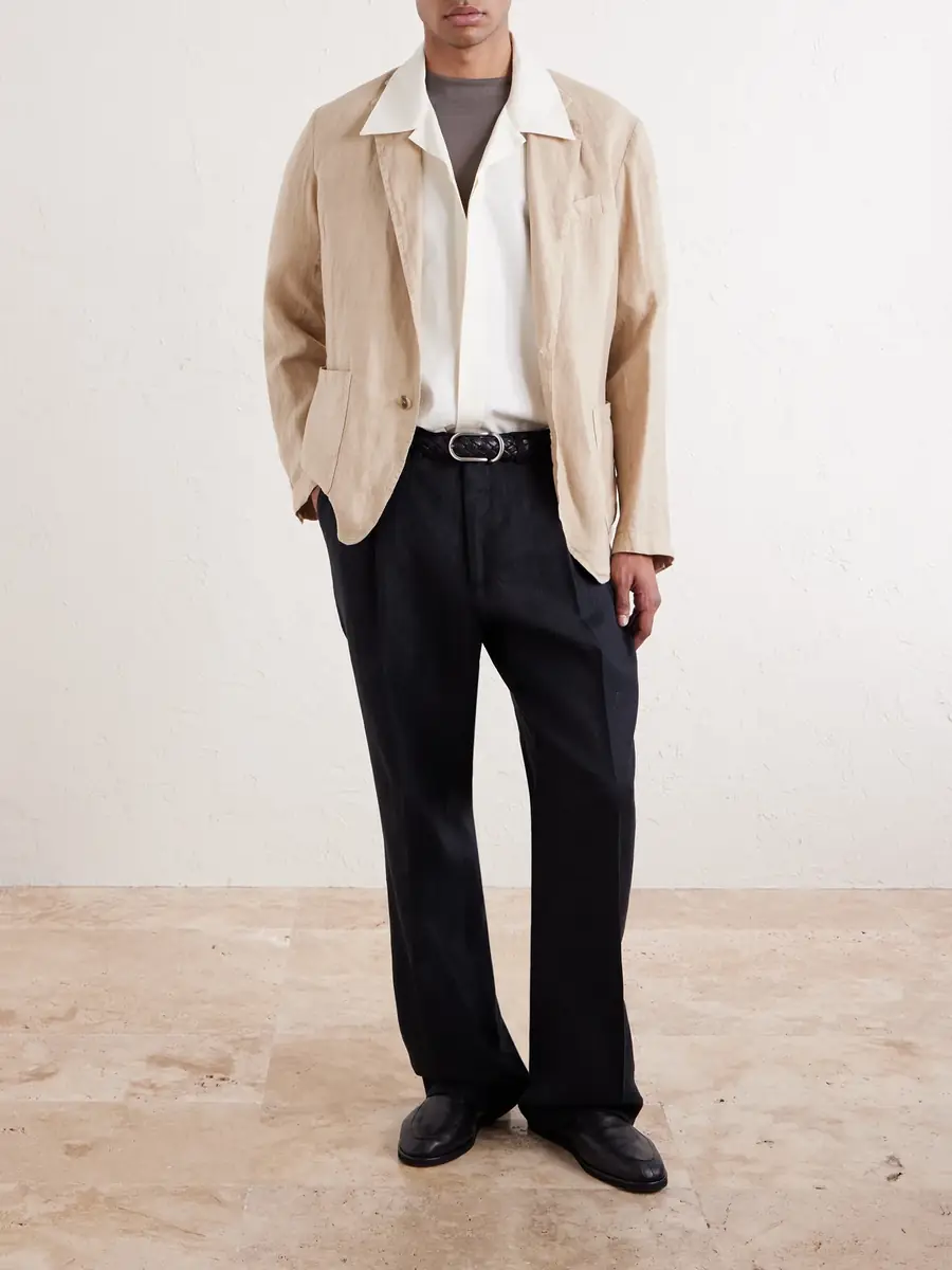Altea Aaron Garment-Dyed Linen Blazer - Men | Thumbnail 2
