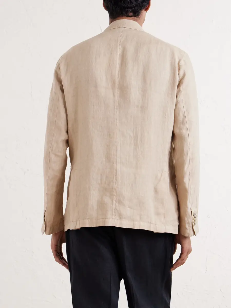 Altea Aaron Garment-Dyed Linen Blazer - Men | Thumbnail 4