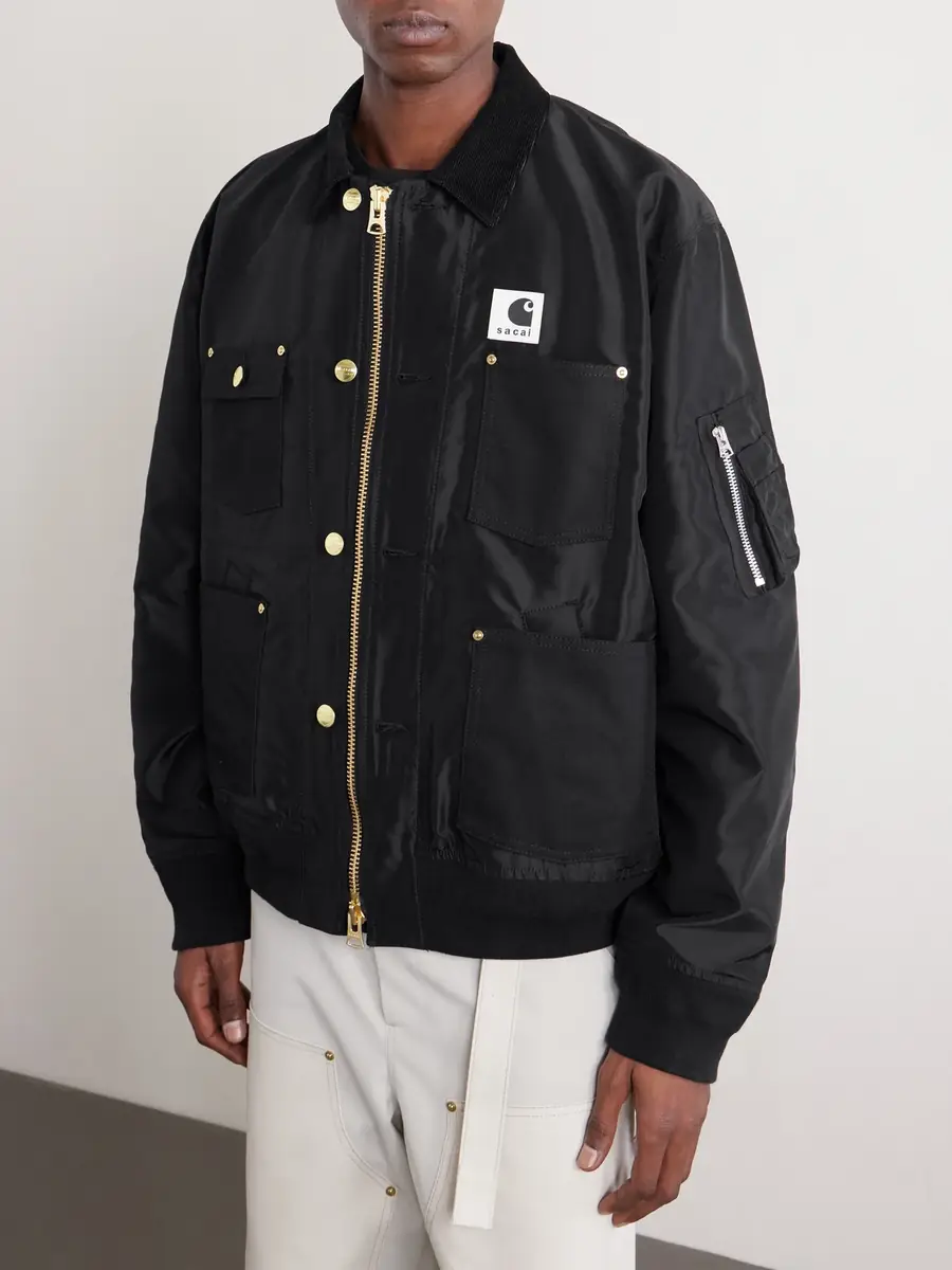 Sacai Carhart WIP Padded Shell and Cotton-Twill Bomber Jacket - Men | Thumbnail 3 Sacai Carhart WIP Padded Shell and Cotton-Twill Bomber Jacket - Men | Thumbnail 3