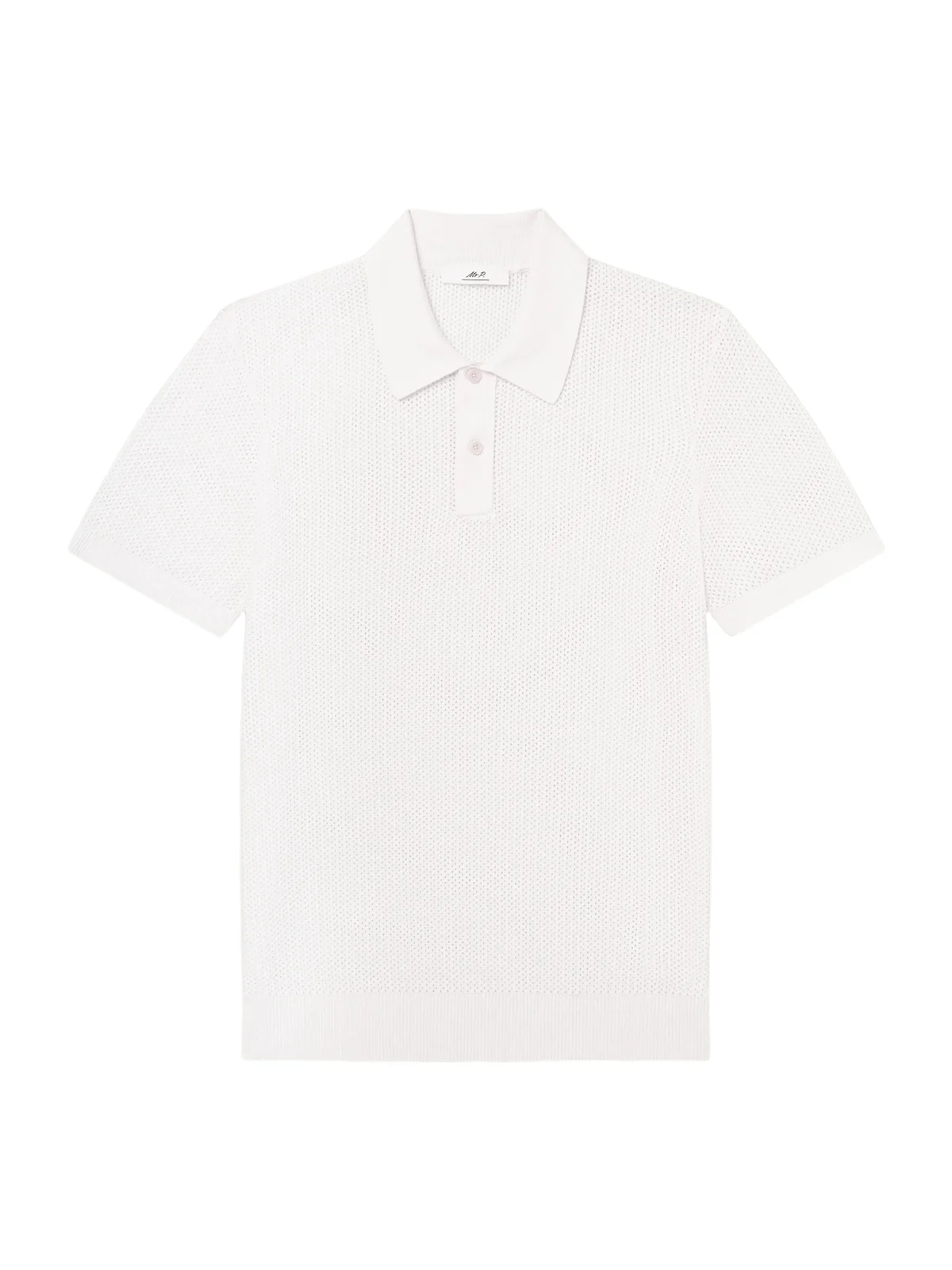 Honeycomb-Knit Organic Cotton Polo Shirt - Men Honeycomb-Knit Organic Cotton Polo Shirt - Men