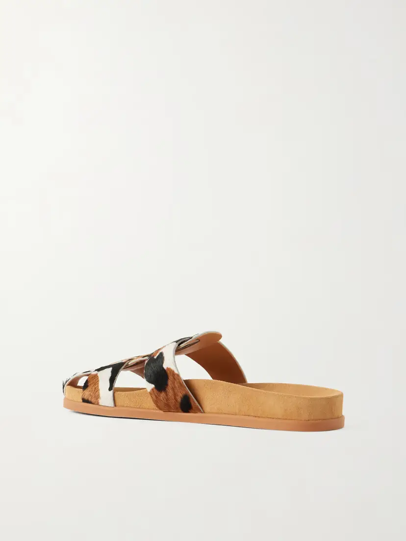 Ancient Greek Sandals Skafi Cow-print Calf Hair Sandals | Thumbnail 3