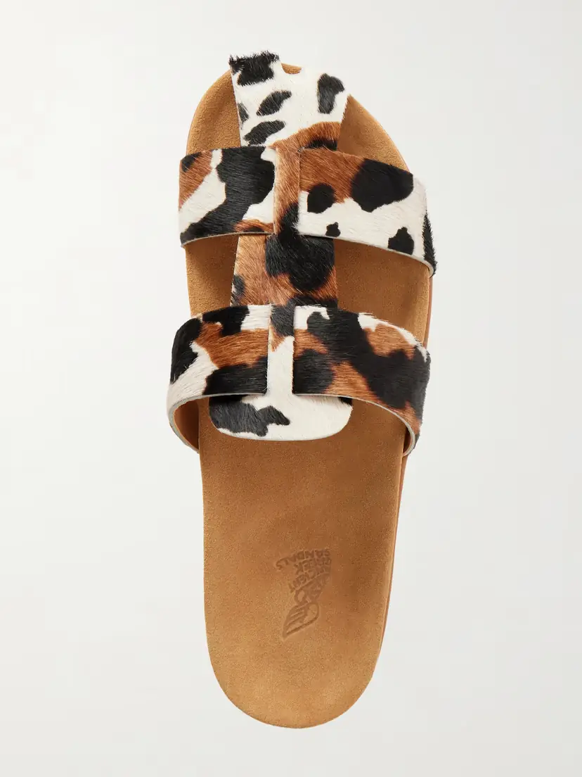 Ancient Greek Sandals Skafi Cow-print Calf Hair Sandals | Thumbnail 6