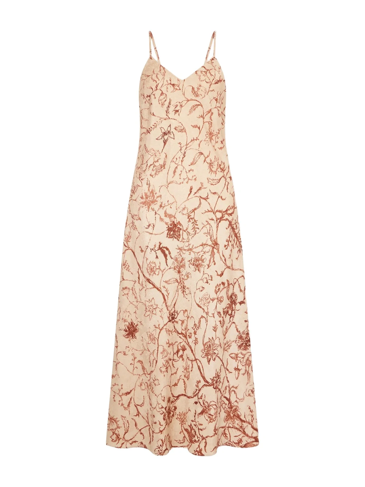 Floral Silk-jacquard Midi Dress Floral Silk-jacquard Midi Dress