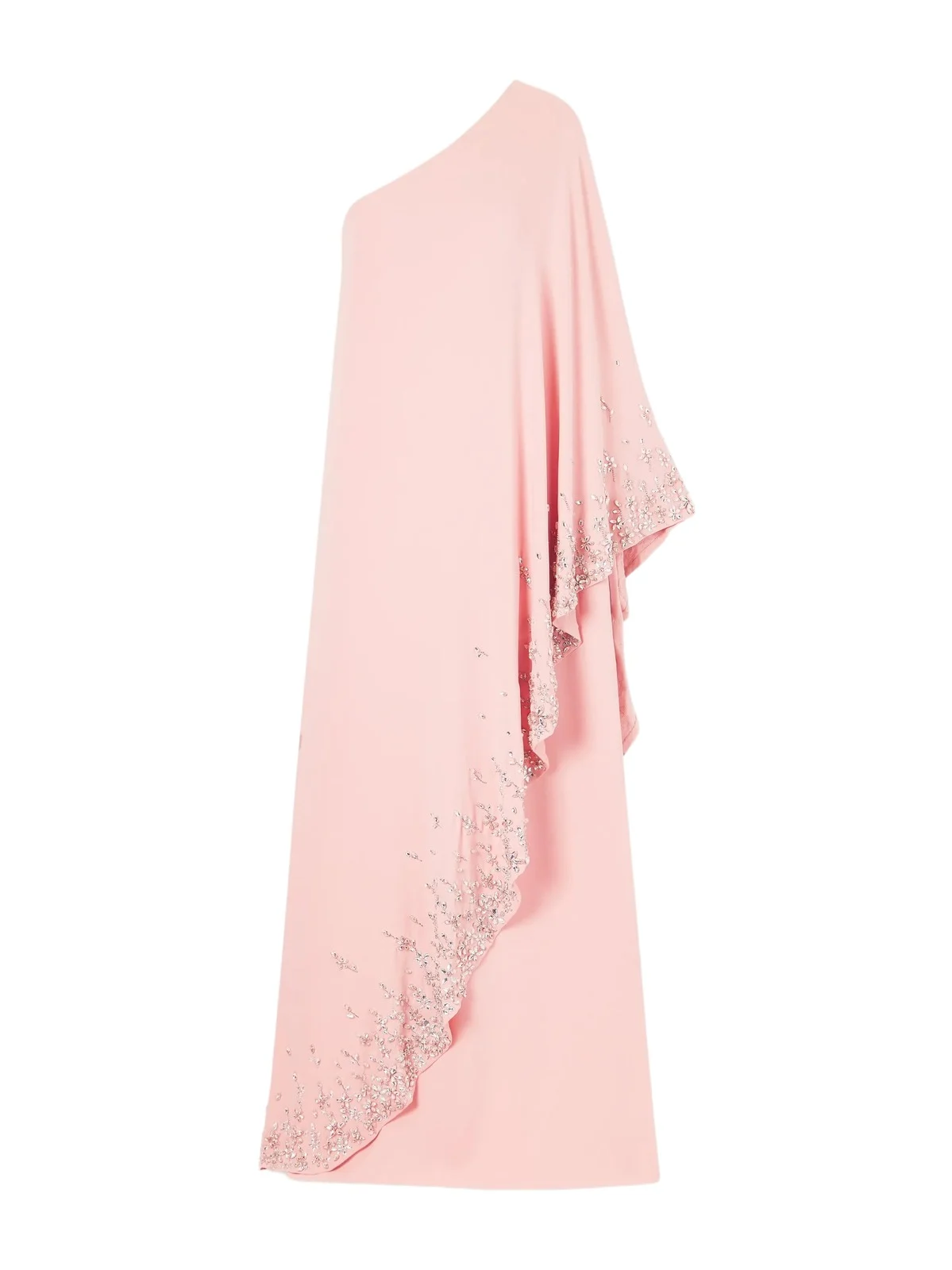 One-shoulder Crystal-embellished Silk-blend Crepe Gown One-shoulder Crystal-embellished Silk-blend Crepe Gown