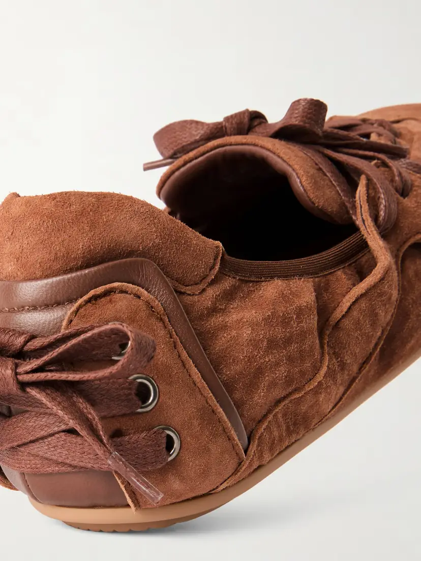 Acne Studios Bilaria Pigalle Leather-trimmed Suede Sneakers | Thumbnail 5 Acne Studios Bilaria Pigalle Leather-trimmed Suede Sneakers | Thumbnail 5