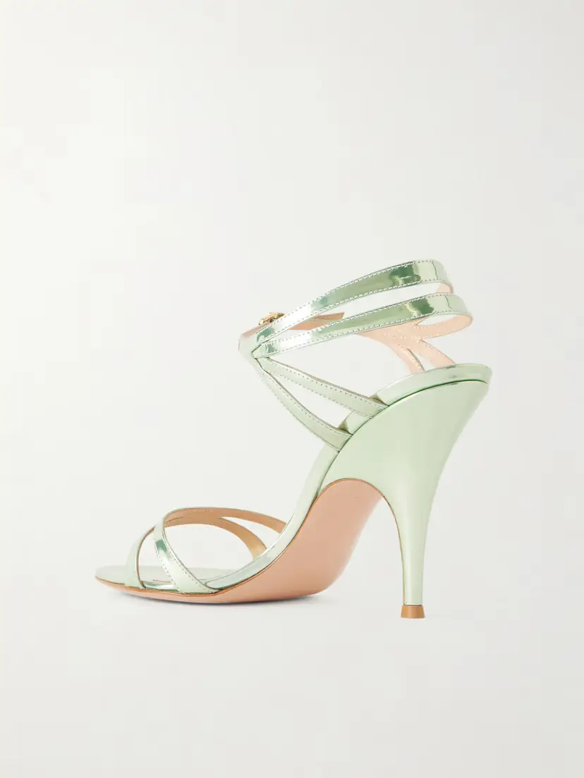 Gianvito Rossi 95 Mirrored-leather Sandals | Thumbnail 3