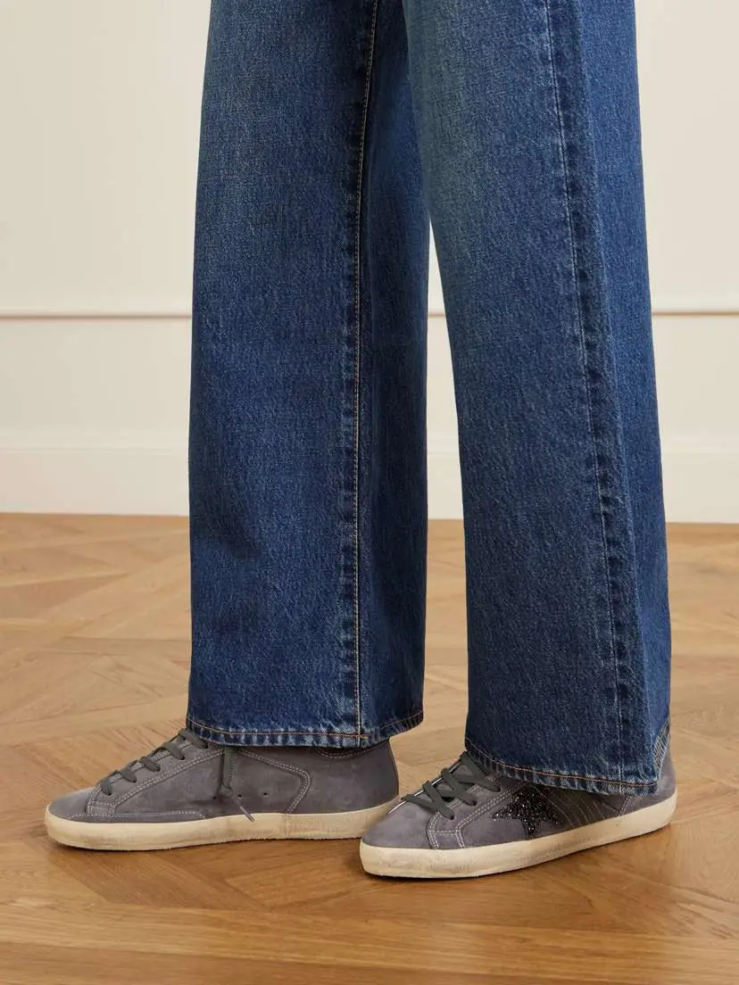 Golden Goose Super Star Appliquéd Suede Sneakers | Thumbnail 2
