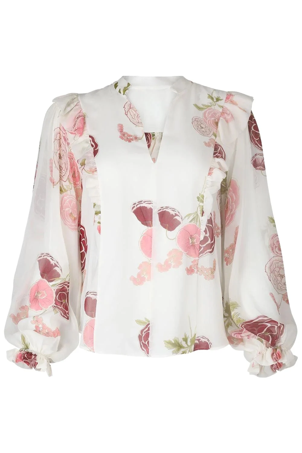 Long Sleeve Floral Blouse