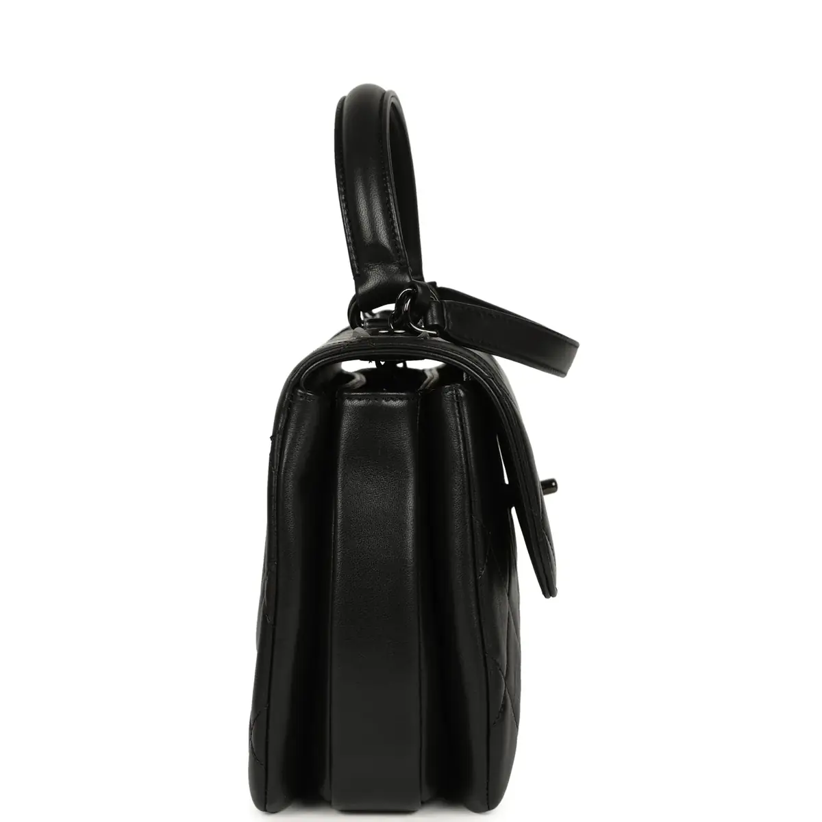 Chanel Chanel Medium Trendy CC Top Handle Flap So Bag Black Lambskin Black Hardware | Thumbnail 3 Chanel Chanel Medium Trendy CC Top Handle Flap So Bag Black Lambskin Black Hardware | Thumbnail 3