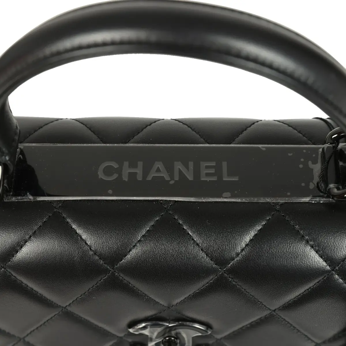 Chanel Chanel Medium Trendy CC Top Handle Flap So Bag Black Lambskin Black Hardware | Thumbnail 8 Chanel Chanel Medium Trendy CC Top Handle Flap So Bag Black Lambskin Black Hardware | Thumbnail 8