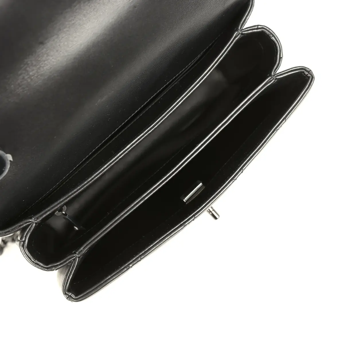 Chanel Chanel Medium Trendy CC Top Handle Flap So Bag Black Lambskin Black Hardware | Thumbnail 9 Chanel Chanel Medium Trendy CC Top Handle Flap So Bag Black Lambskin Black Hardware | Thumbnail 9