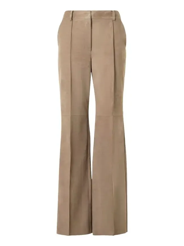 Pintuck Suede Wide-Leg Trousers Pintuck Suede Wide-Leg Trousers