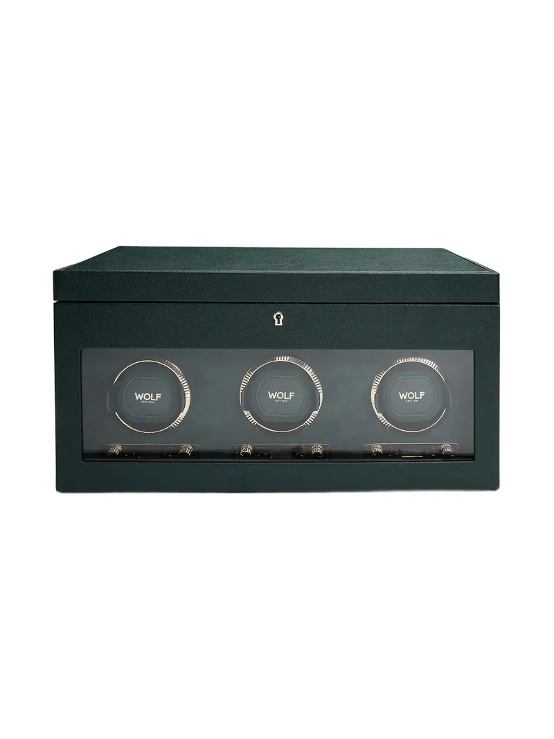 British Racing Green Triple Watch Winder British Racing Green Triple Watch Winder