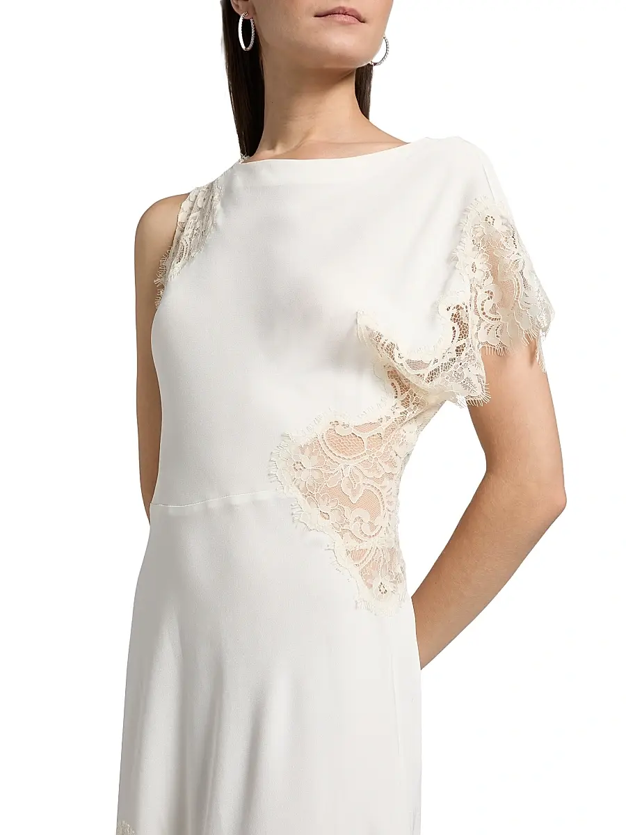 A.L.C. A. L.C. Women's Alessia Asymmetric Lace-Trimmed Dress | Thumbnail 6 A.L.C. A. L.C. Women's Alessia Asymmetric Lace-Trimmed Dress | Thumbnail 6