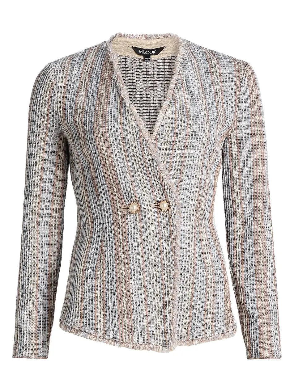 Women's Fringe-Trim Knit Jacket
