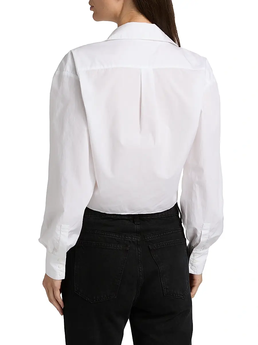 Cinq à Sept Women's Marianna Appliqué Cotton Top - White | Thumbnail 5 Cinq à Sept Women's Marianna Appliqué Cotton Top - White | Thumbnail 5
