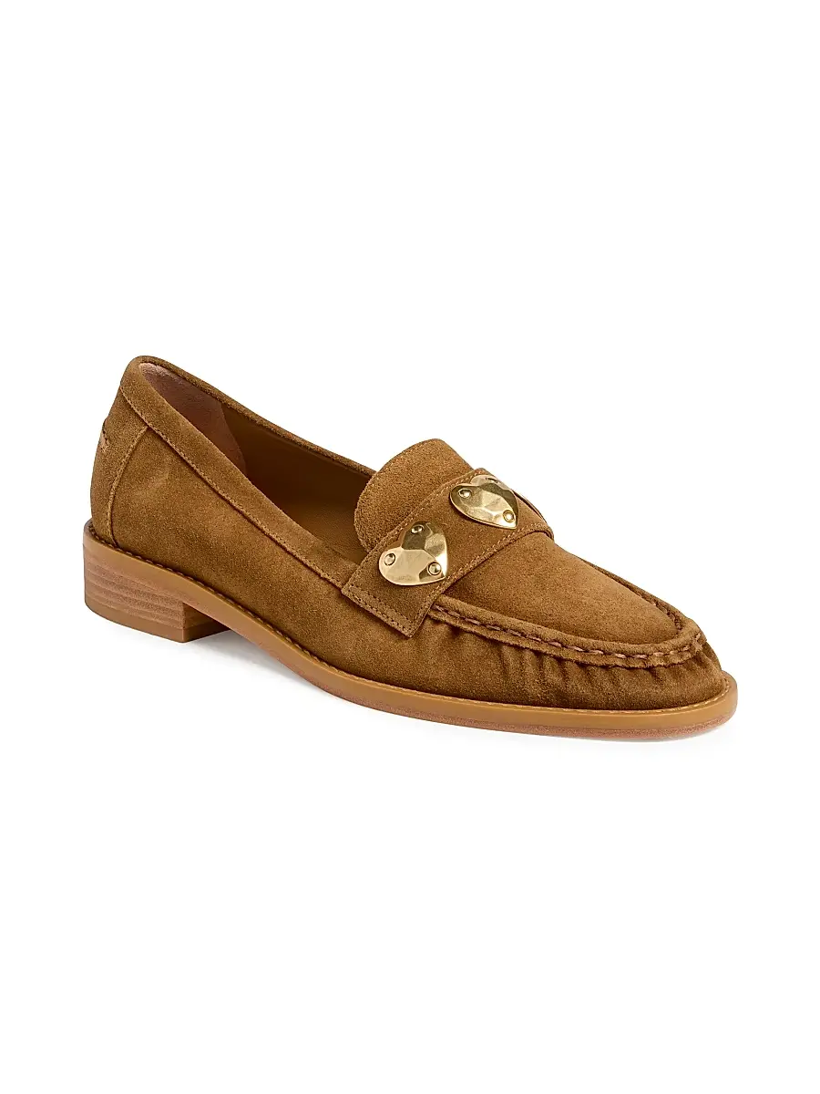 Cinq à Sept Women's Gretta Embellished Suede Loafers | Thumbnail 2 Cinq à Sept Women's Gretta Embellished Suede Loafers | Thumbnail 2