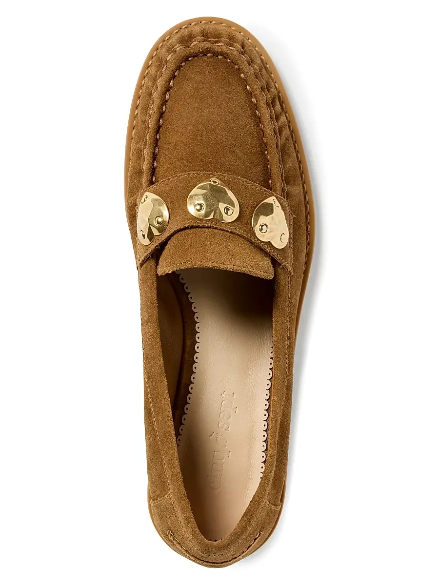 Cinq à Sept Women's Gretta Embellished Suede Loafers | Thumbnail 3 Cinq à Sept Women's Gretta Embellished Suede Loafers | Thumbnail 3