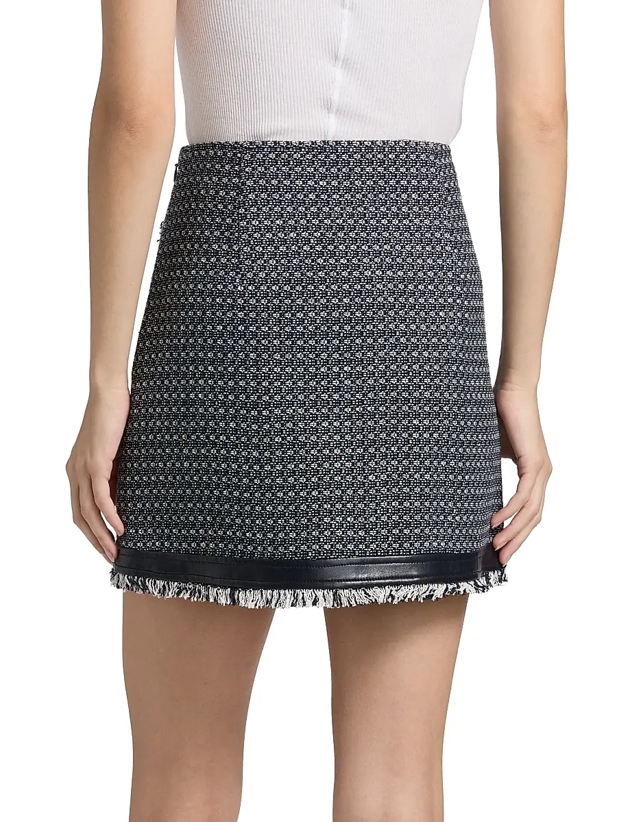 Cinq à Sept Women's Deva Birdseye Tweed Miniskirt | Thumbnail 5 Cinq à Sept Women's Deva Birdseye Tweed Miniskirt | Thumbnail 5