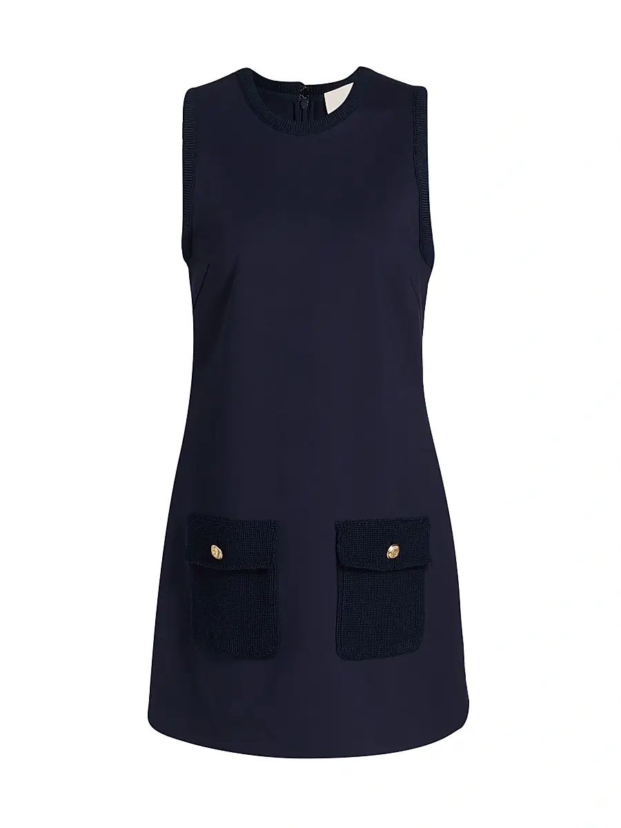 Cinq à Sept Women's Paulette Sleeveless Sheath Minidress - Navy | Image 1 Cinq à Sept Women's Paulette Sleeveless Sheath Minidress - Navy | Image 1