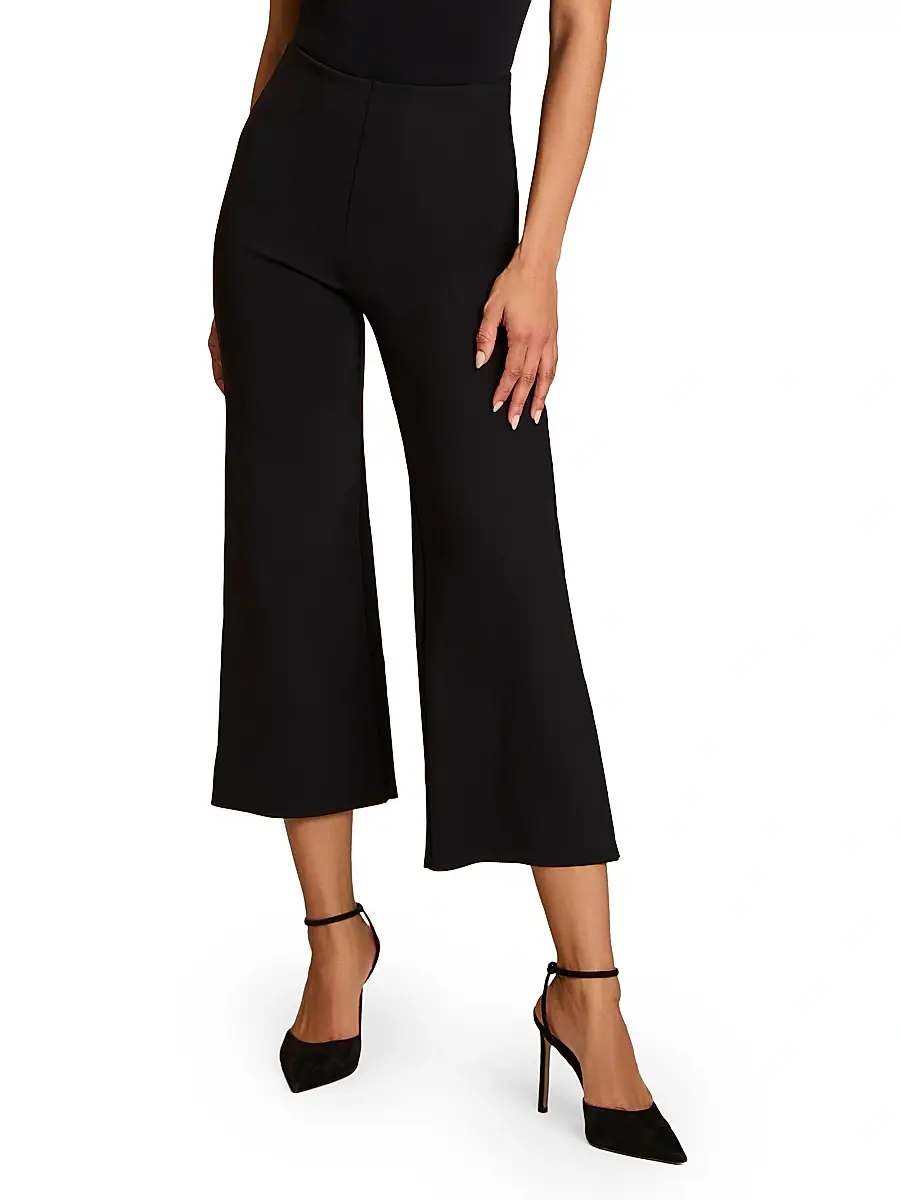 Commando Women's Neoprene Wide-Leg Crop Pants | Thumbnail 3