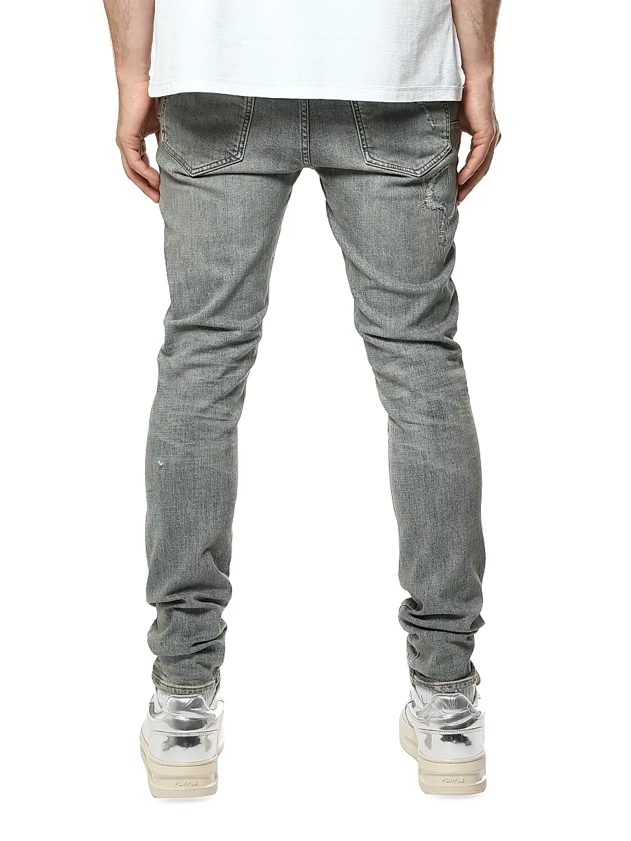 Purple Brand Men's P001 Vintage Repair Stacked Skinny Jeans | Thumbnail 2 Purple Brand Men's P001 Vintage Repair Stacked Skinny Jeans | Thumbnail 2