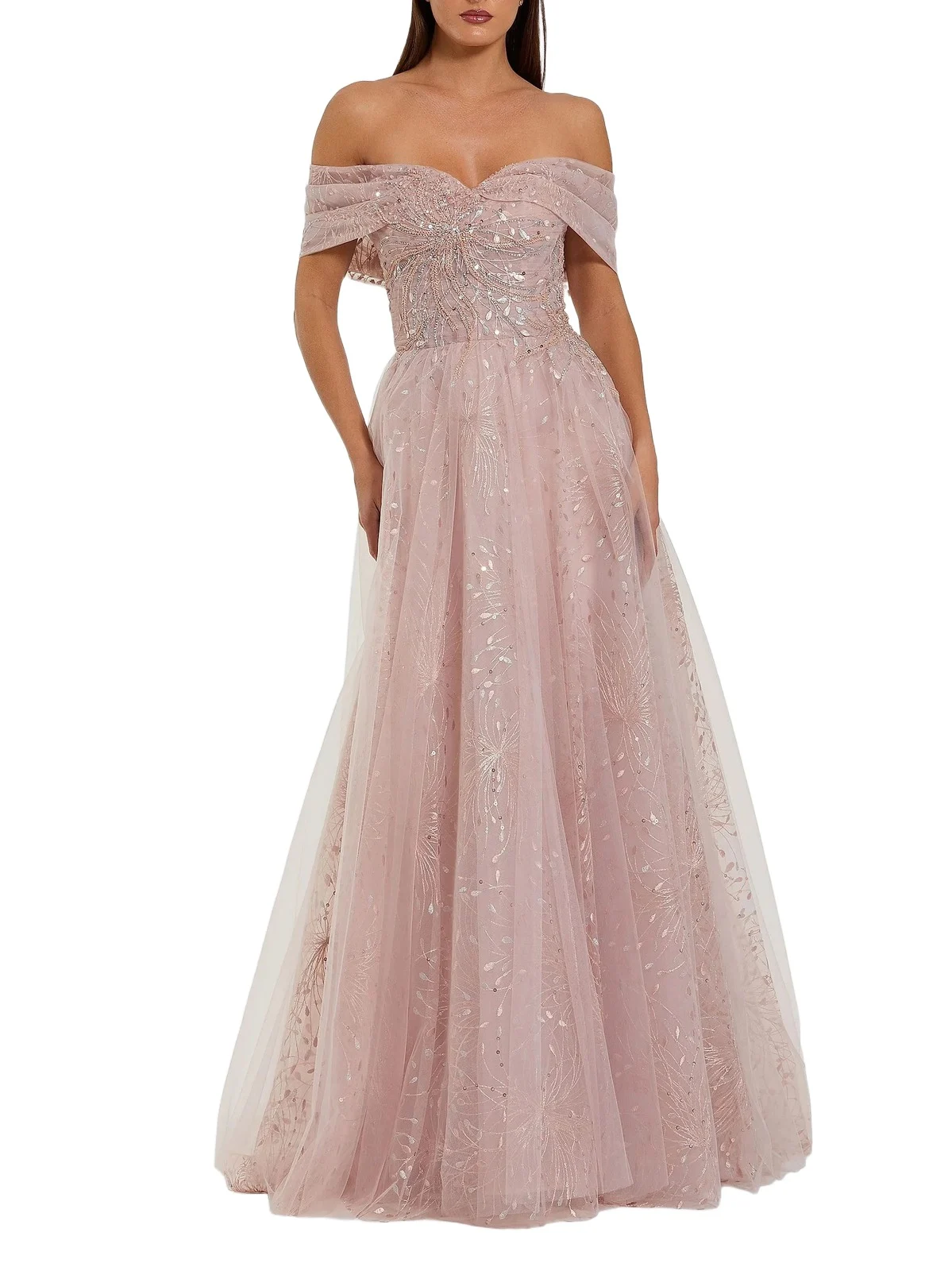 Mac Duggal Women's Beaded-Embroidered Tulle Ballgown