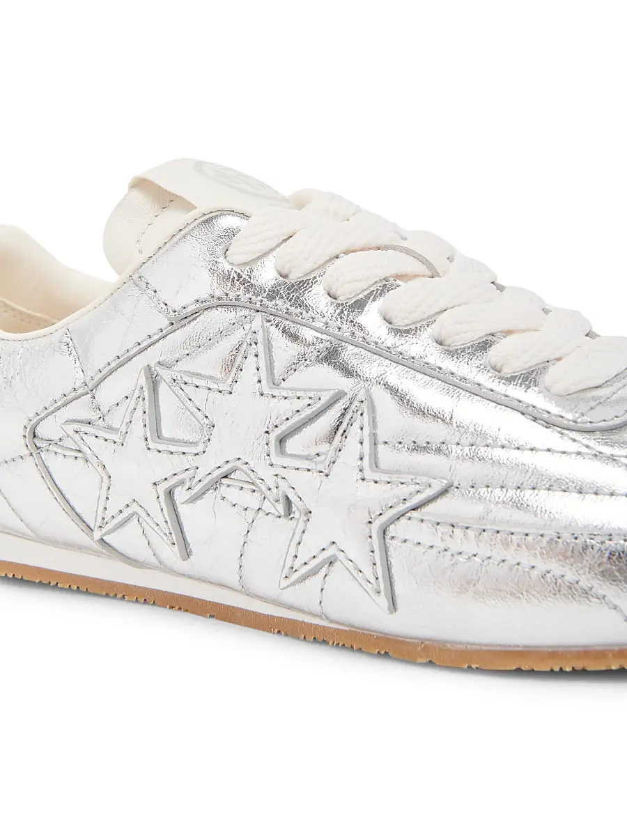 AMIRI Women's Pacific Metallic Leather Football Sneakers | Thumbnail 5