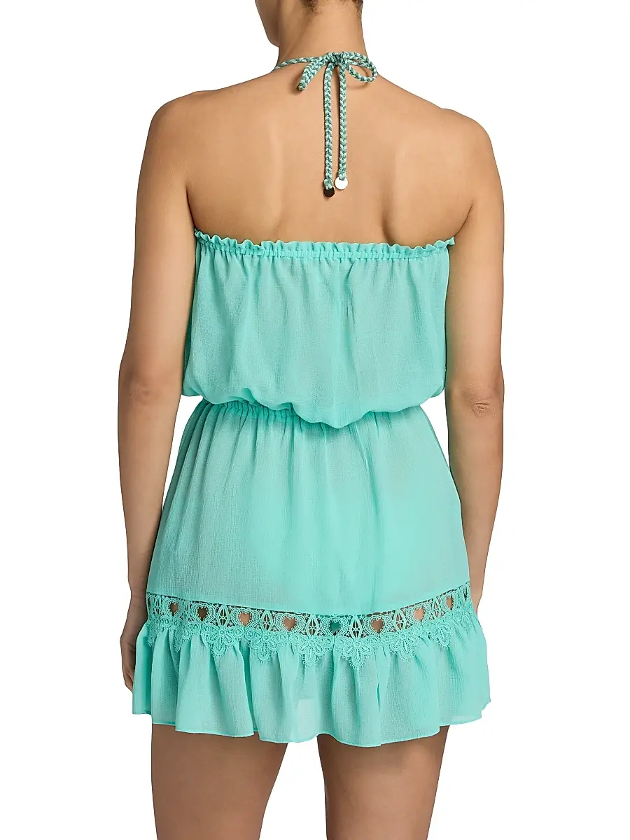 Ramy Brook Women's Beth Lace-Trim Cover-Up Minidress | Thumbnail 4