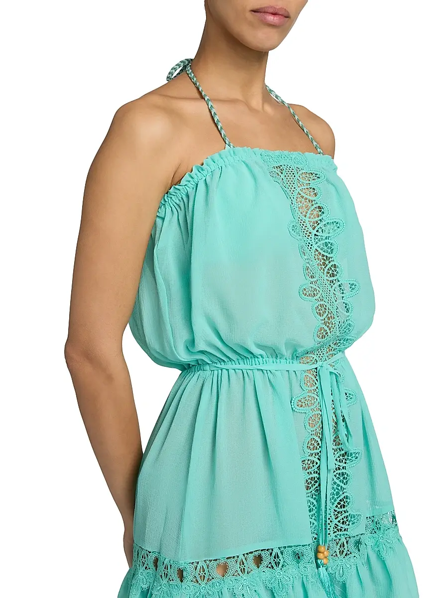 Ramy Brook Women's Beth Lace-Trim Cover-Up Minidress | Thumbnail 5