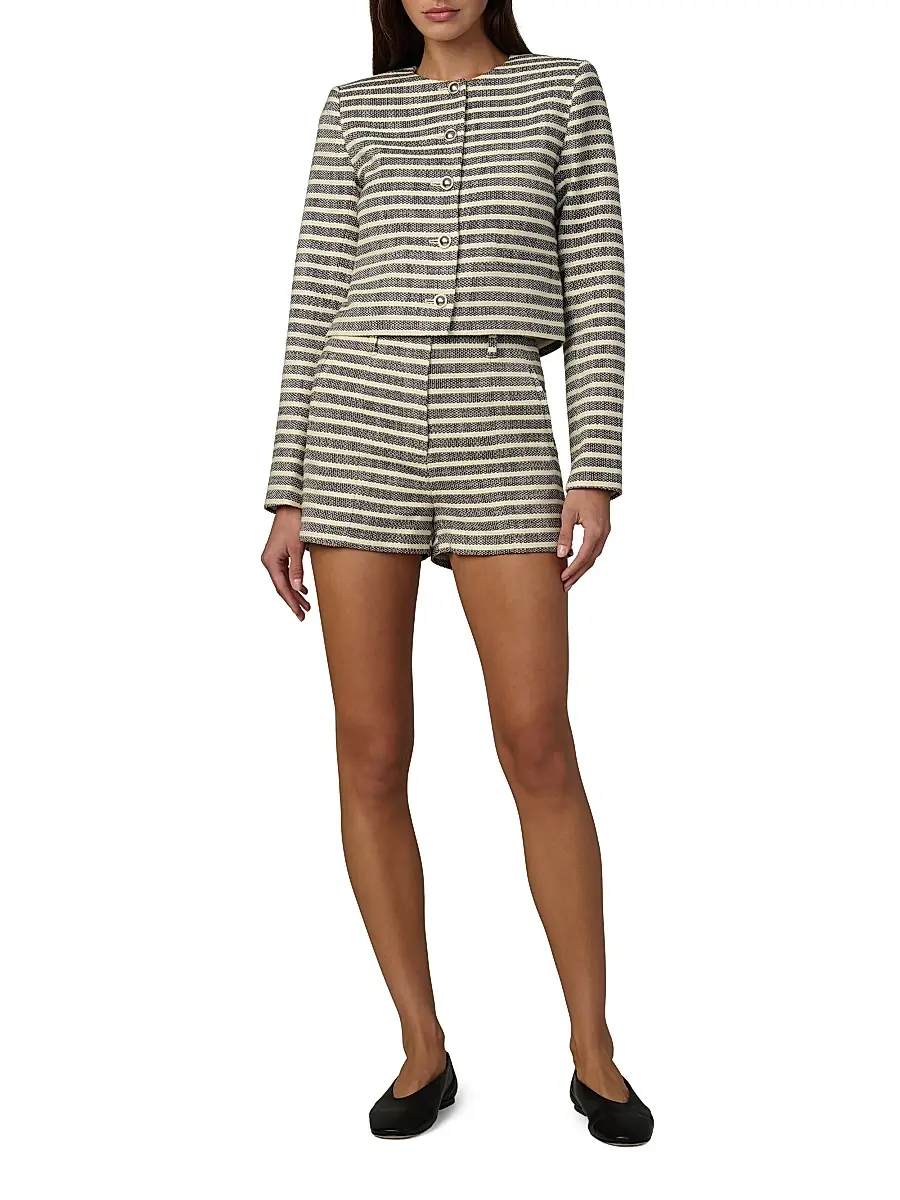Joe's Jeans Women's The Frankie Striped Tailored Shorts | Thumbnail 2 Joe's Jeans Women's The Frankie Striped Tailored Shorts | Thumbnail 2