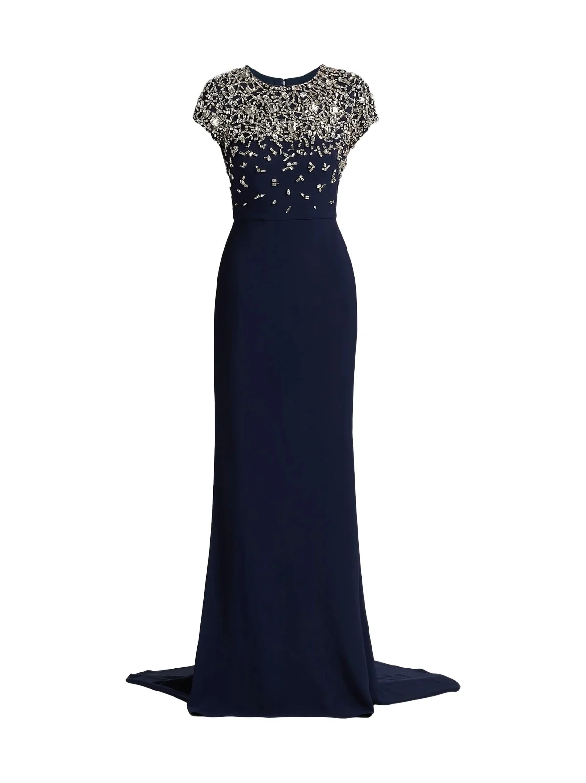 Women's Crystal-Embroidered Cap-Sleeve Gown Women's Crystal-Embroidered Cap-Sleeve Gown