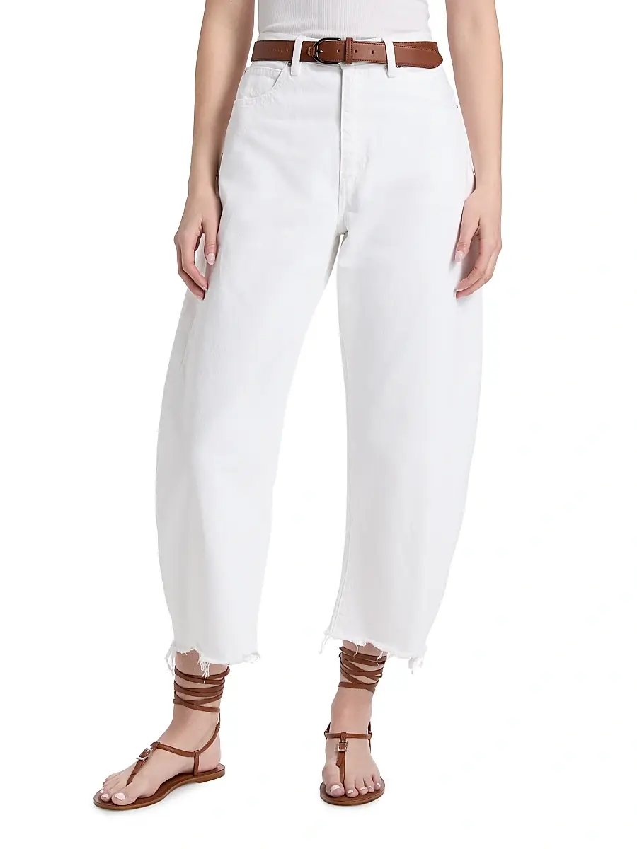 Frame Women's The Bubble High-Rise Barrel Crop Jeans | Thumbnail 3